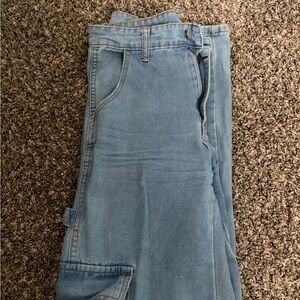 SHEIN Light Blue Denim Pants